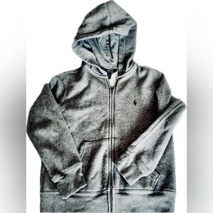 Polo Ralph Lauren Boys Long Sleeve Full Zip Hoodie Size 8  Heather Gray